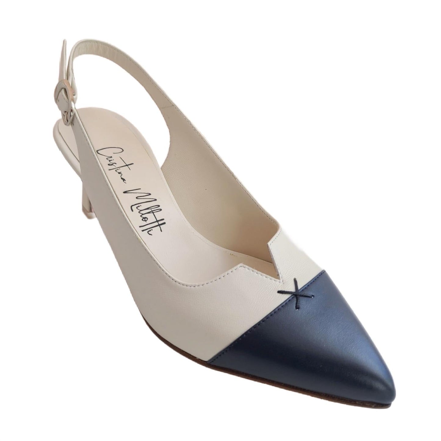 Cristina Millotti - Women's Arianna Navy Sandals