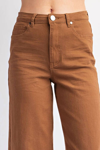 Calça Easel - Sarja elástica macia de cintura alta