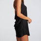 Chaser - Stretch Silky Basics Drape Back Hi Lo Shirttail Slip Dress