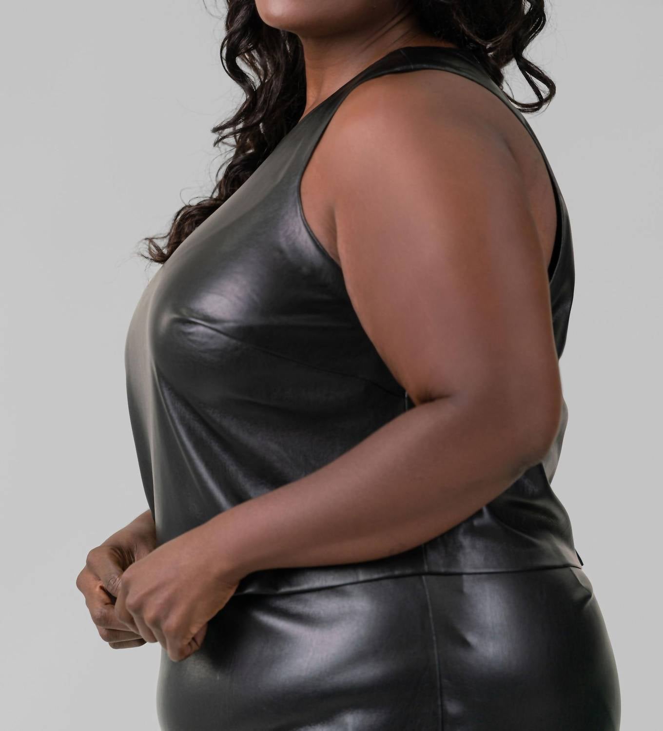 Good American - Better Than Leather Shell Tank Top - Plus