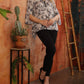 Joseph Ribkoff - Snakeskin Print Embellished Tunic Top