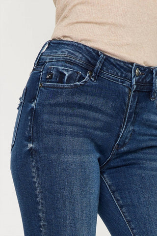 Kancan - Calça Jeans Skinny de Cintura Alta e Tornozelo