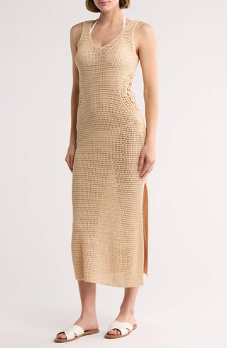 Elan - Vestido de crochê com alças abertas