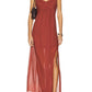 Steve Madden - Brianna V-neck Smocked Halter Dress