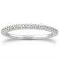 14k White Gold Fancy Engraved Pave Diamond Wedding Ring Band