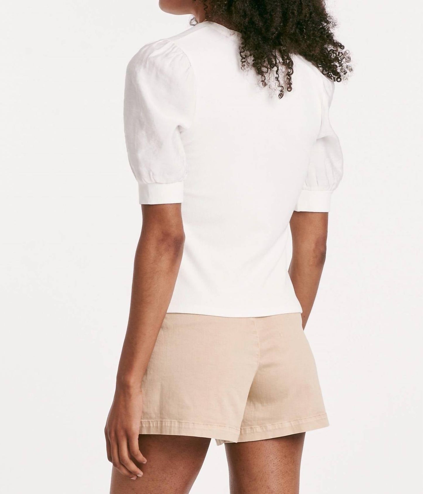 Another Love - Tanner Mixed Media Puff Elbow Henley Tee