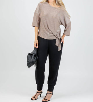 Oui - Women's Lurex Tie Top