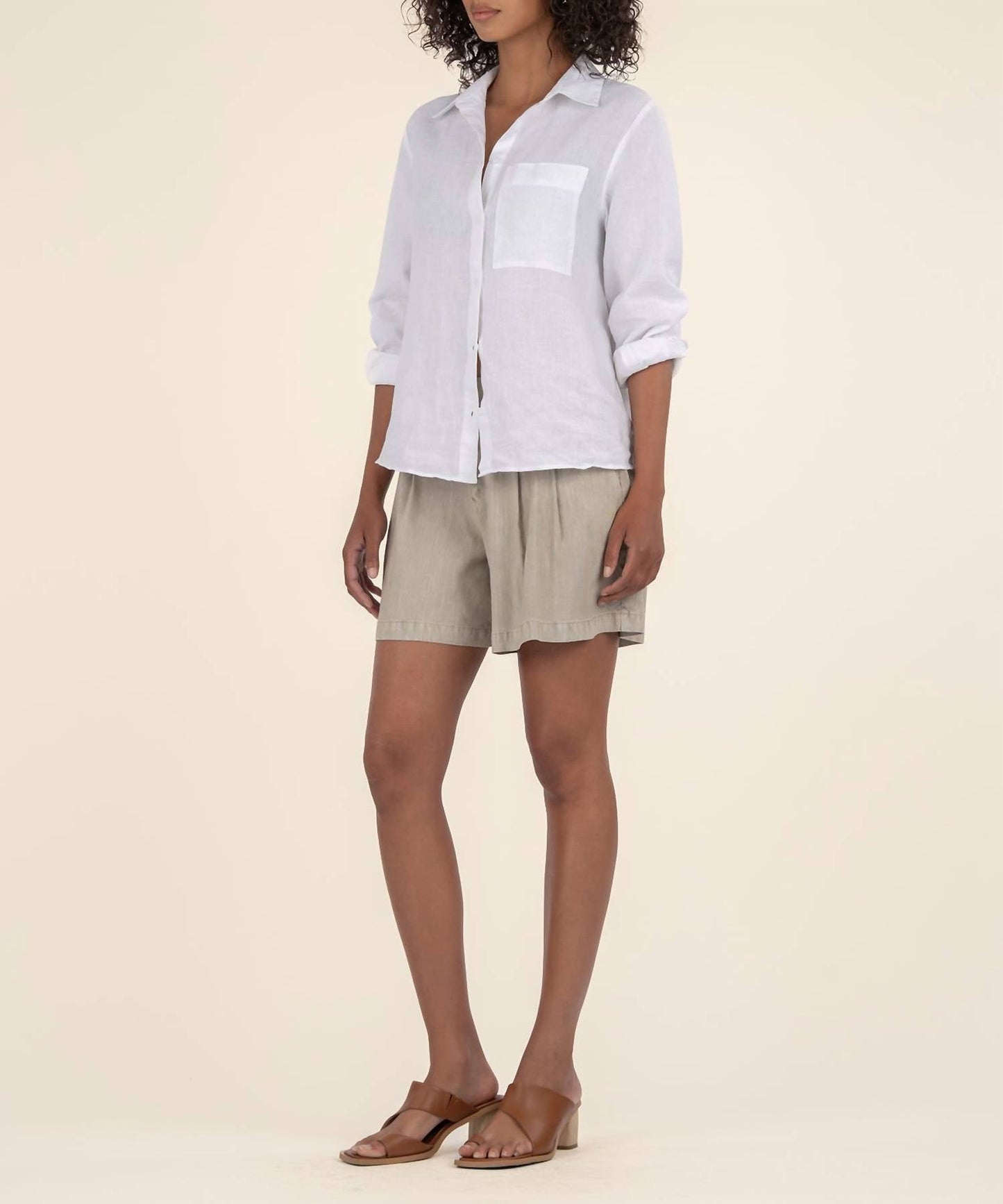 Kut From The Kloth - Catalina Linen Pleated Short