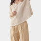Amente - Textured Peasant Blouse