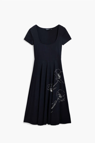 Desigual - VESTIDO MIDI DECOTE BAIXO