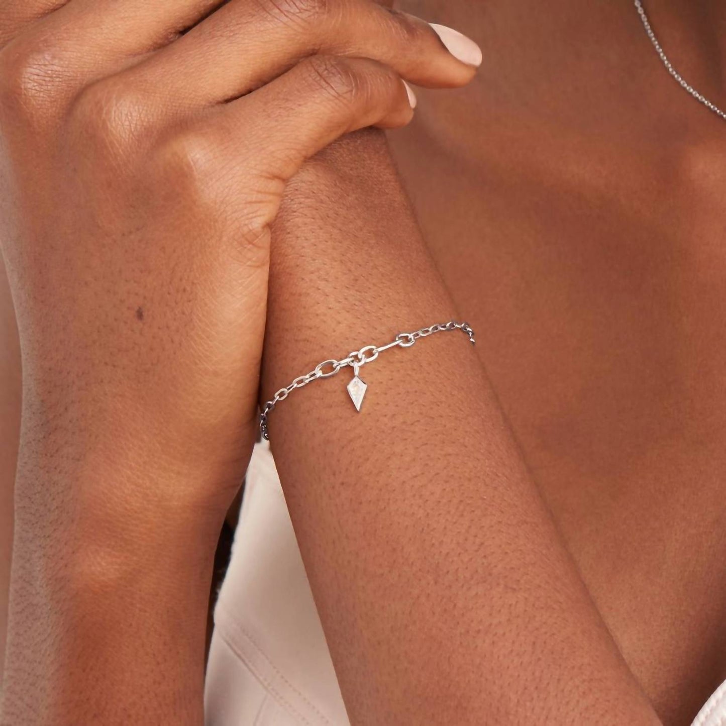 Ania Haie - Women's Sparkle Drop Pendant Chain Bracelets