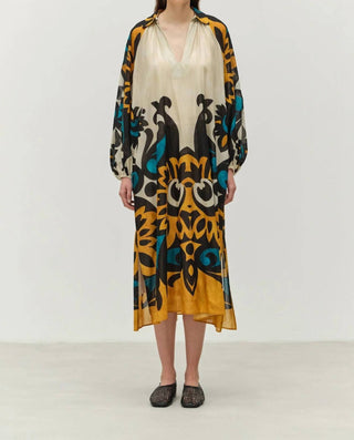 Devotion Twins - Vestido longo de manga comprida alegre