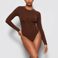 Skims - Essential Crew Neck Long Sleeve Bodysuit