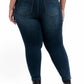 1822 Denim - High-rise Pull-on Skinny Ankle Jeans - Plus