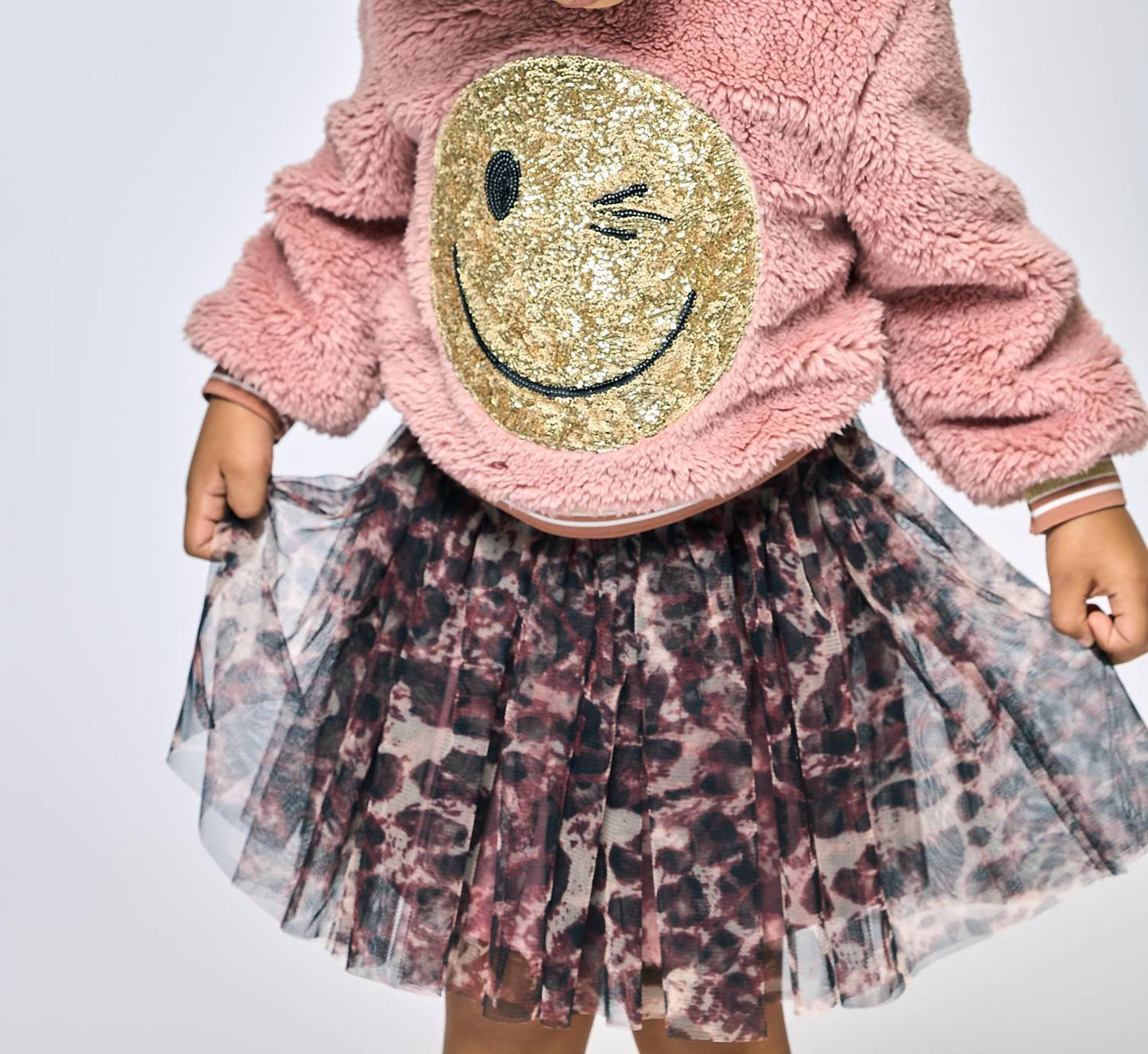 Baby Sara - Sherpa Happy Face Dress