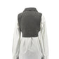 Alexander Wang - Oxford Bi-layer With Cropped Wool Vest