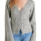 Steve Madden - Odelia V-Neck Long Sleeve Button Down Cardigan