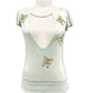 Paparazzi - Chained V-neck Top With Embroidery & Beaded Works