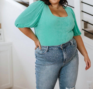 White Birch - Body com decote quadrado Total Vision