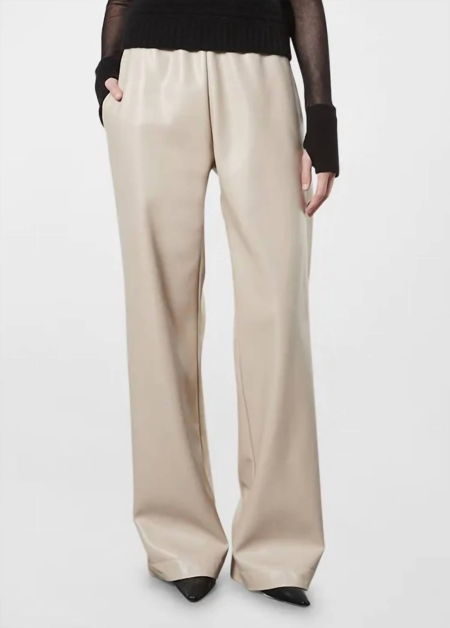 Enza Costa - Soft Faux Leather Straight Leg Pant