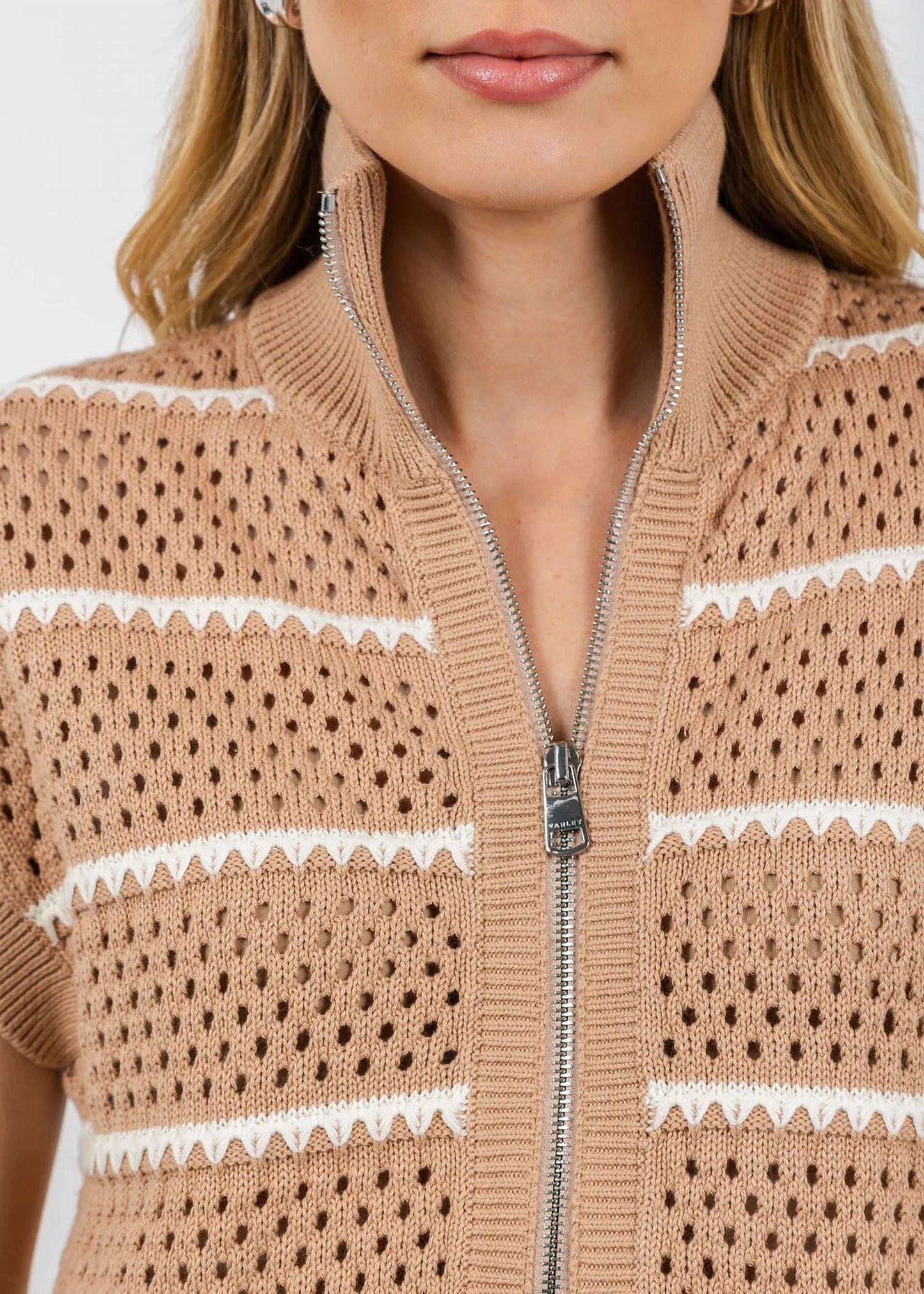 Varley - Haney Zip-through Knit Top