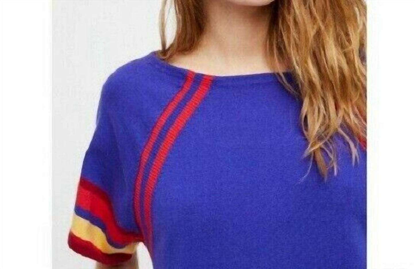 Free People - Knit Short Sleeve Striped Minidress