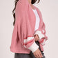 Elan - Varsity Open Front Sweater Cardigan