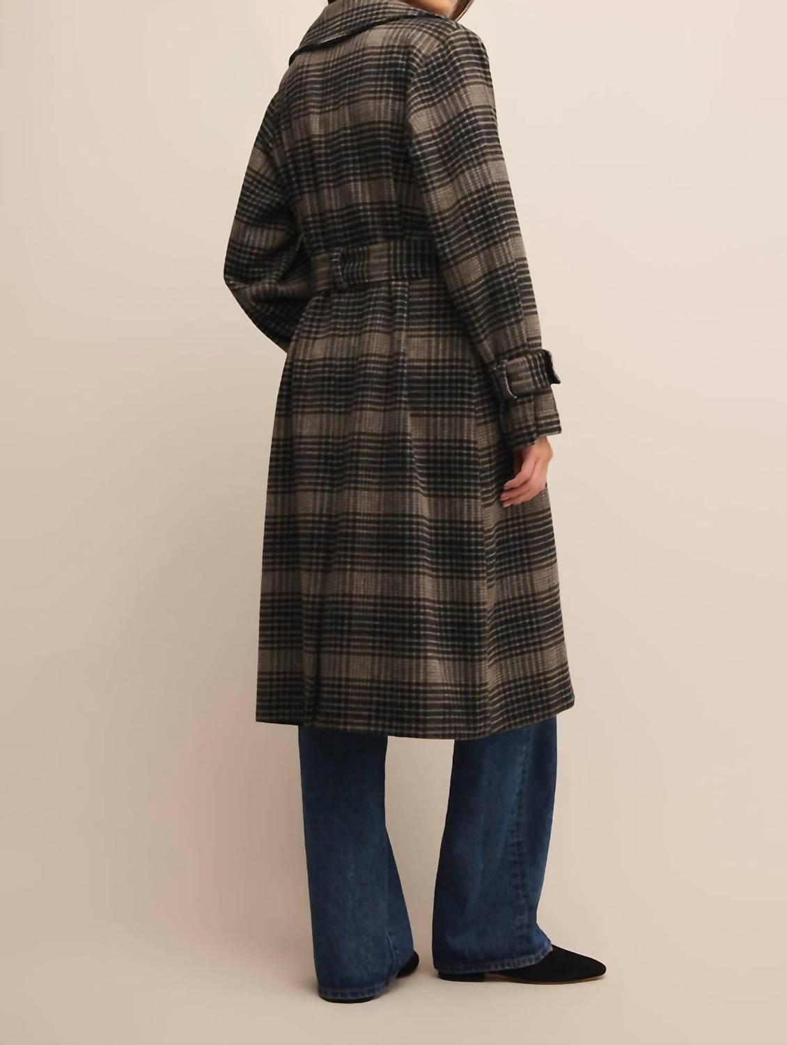 Z Supply - Jackie Plaid Trench Jacket