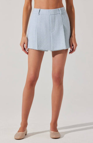 Astr - Saia-calça plissada de tweed Jhene