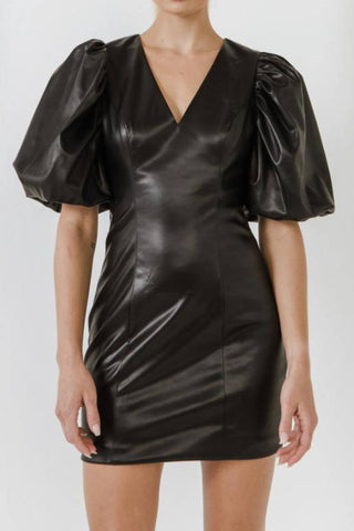 Endless Rose - Sarah Faux Leather Dress