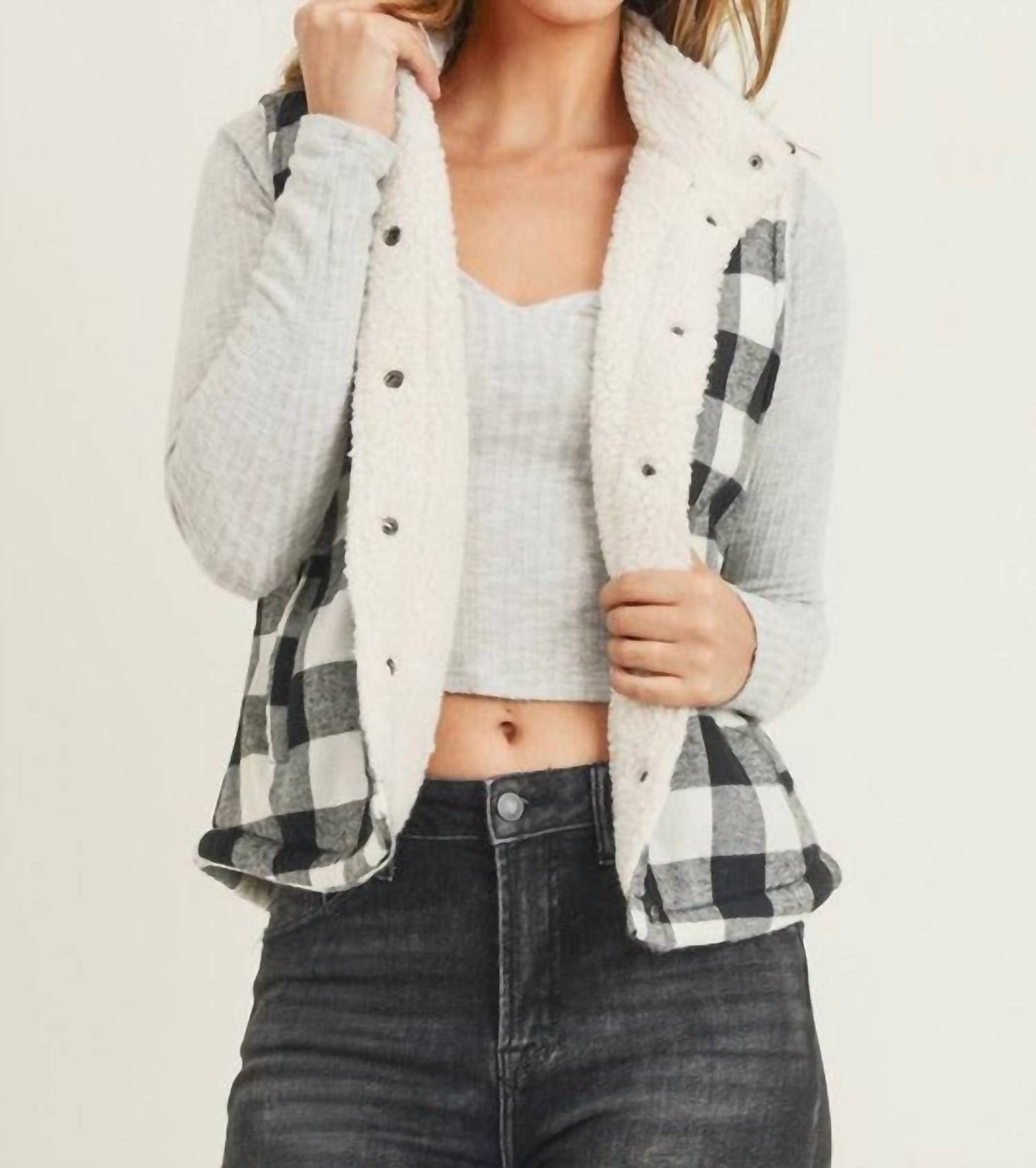 Risen - Checks Out Sherpa Vest