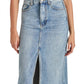 Steve Madden - Women's Avani Front-slit Denim Maxi Skirt