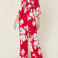 Double Take - Full Size Printed Tie Back Wide Leg Jumpsuit