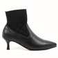 All Black - WOMEN ANKLE SOCK KITTEN HEEL
