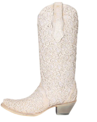 Corral - Botas femininas com sobreposição e bico fino