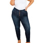 Judy Blue - High Waist Hand Sanded Resin Skinny Jeans
