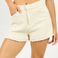 Labiz Fashion - Tweed High Waist Shorts