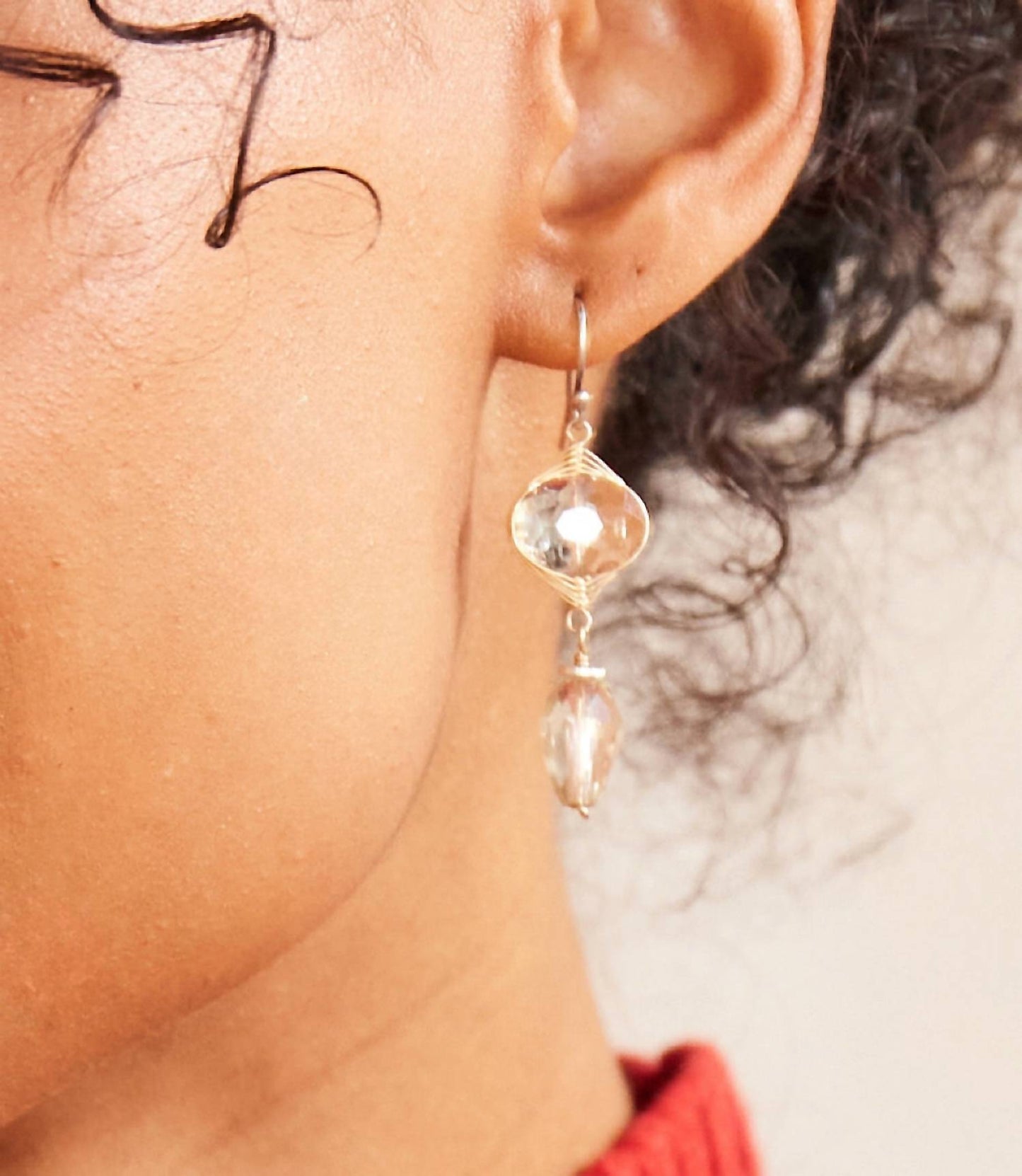 Anne Vaughan - Women's Crystal Quartz Dangle Earrings