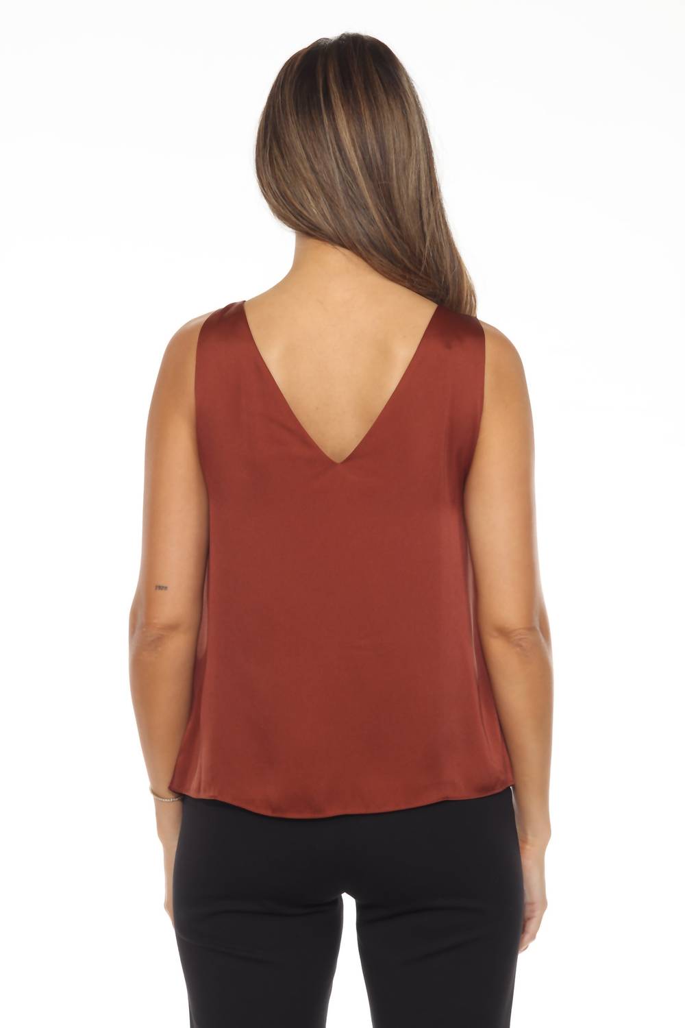 Joseph Ribkoff - V-neck Sleeveless Satin Tank