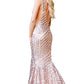 Jovani - Low V Neck Sequin Dress