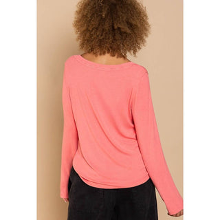 Pol - Blusa com decote em V e botões