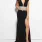 Mac Duggal - Cap Sleeve Plunging V-neck Prom Dress