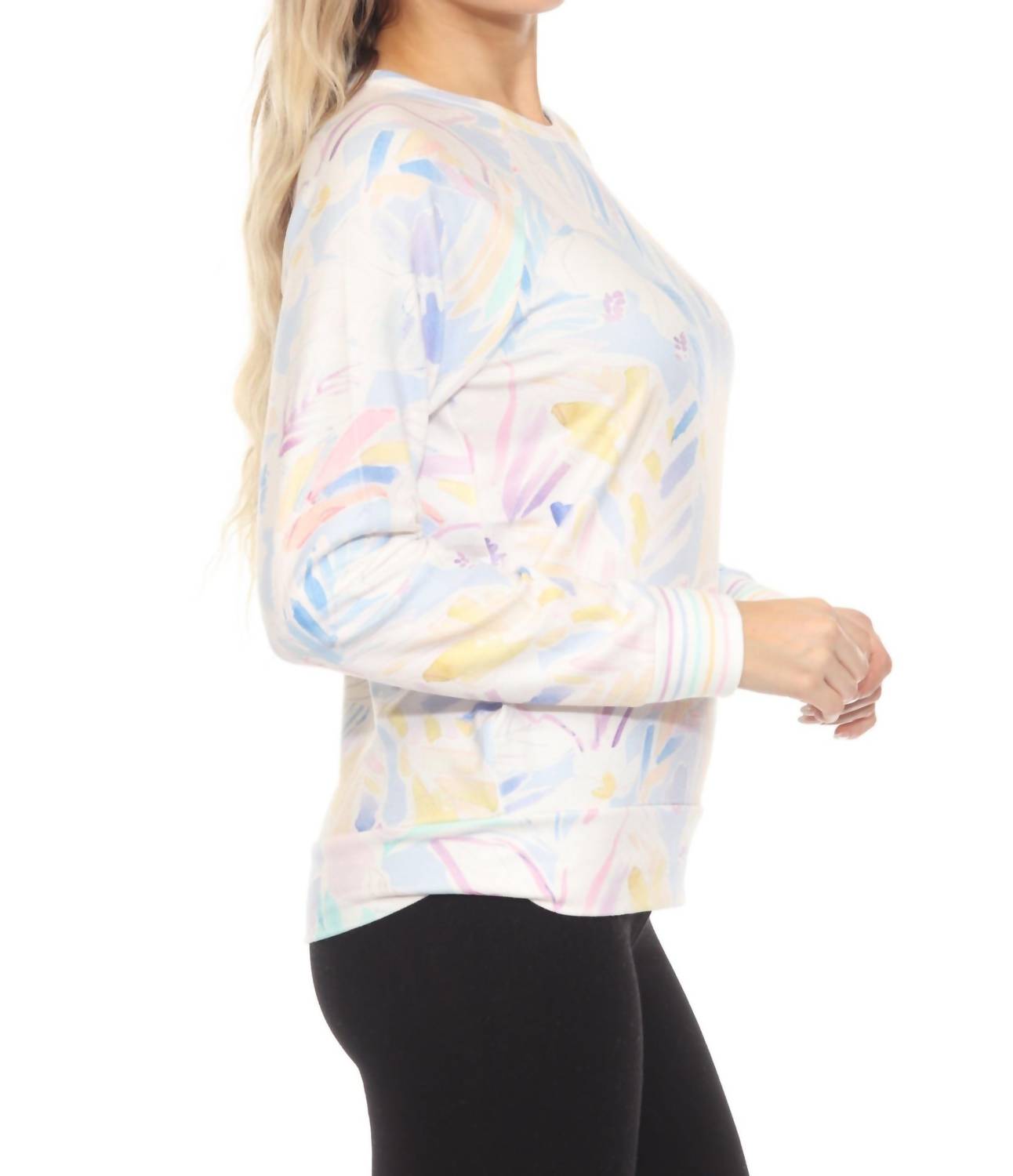 Pj Salvage - Painterly Perfect Long Sleeve Lounge Top