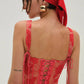For Love & Lemons - Embroidered Roses Corset Top