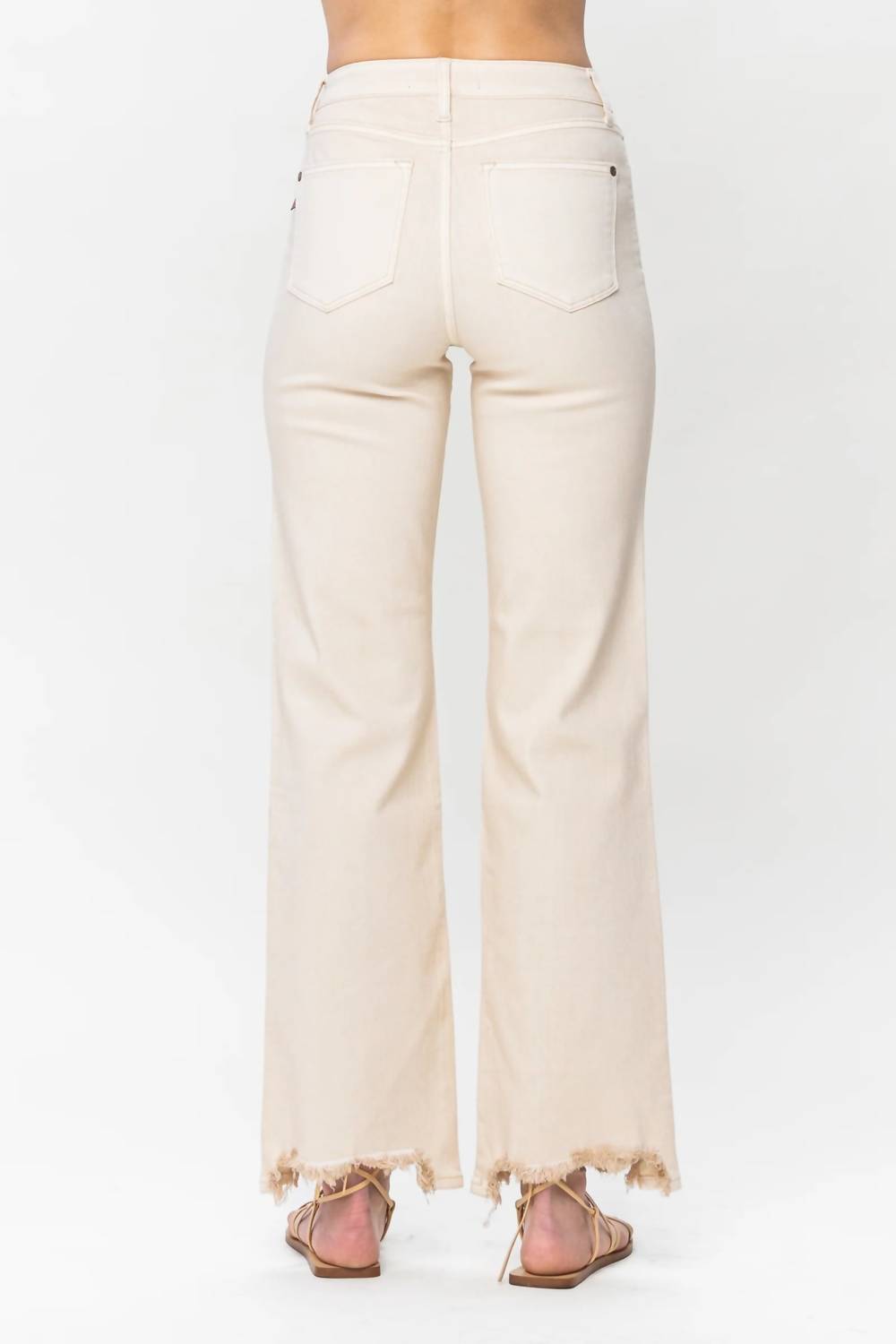 Judy Blue - Destroyed Hem Straight Leg Jeans