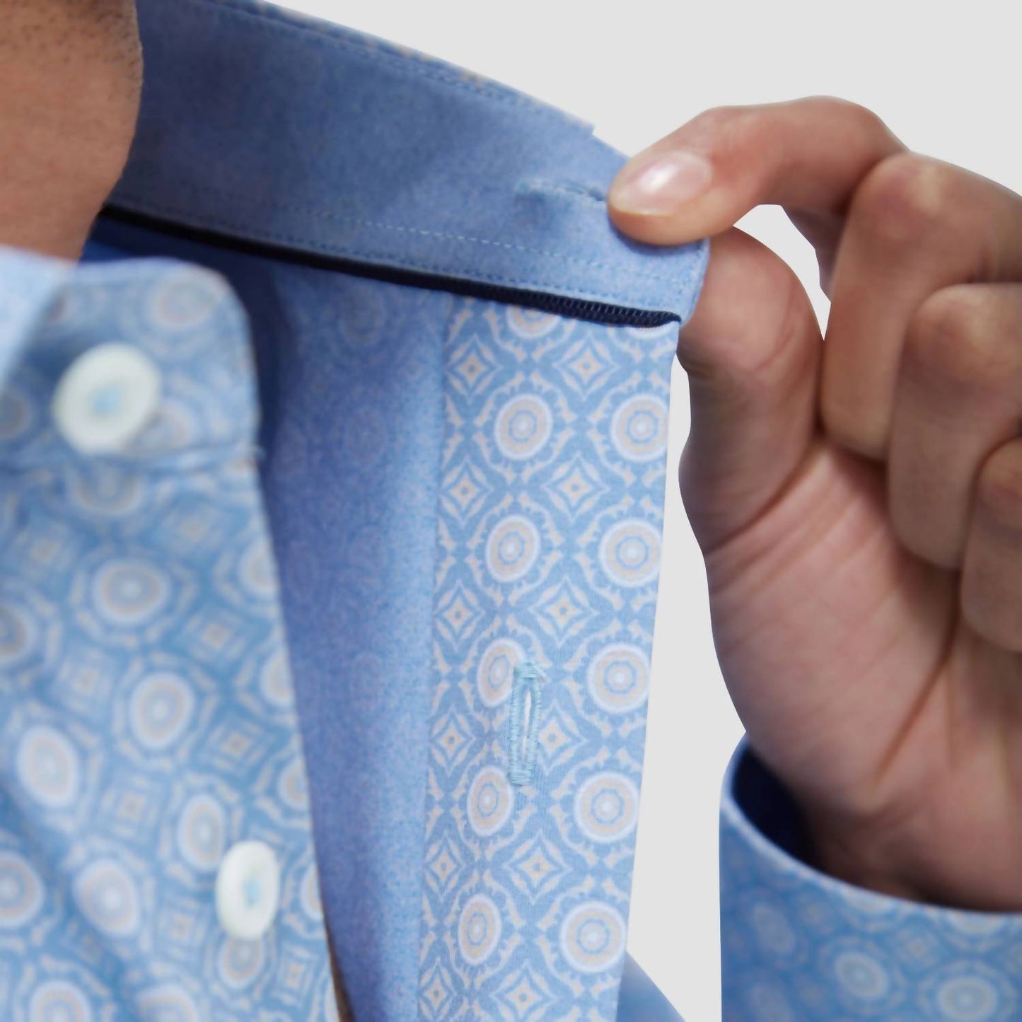 Bugatchi Uomo - Jimmy Double Sided Mandala/solid Ooohcotton Shirt