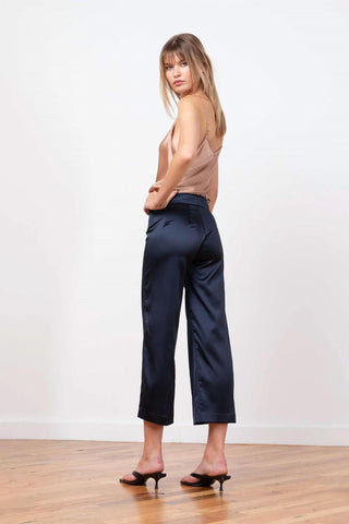 Avenue Montaigne - Alex Satin Wide Leg Pants