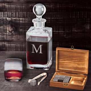 Creative Gifts International - Conjunto de pedras para uísque em caixa de madeira