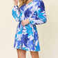 Double Take - Floral Bliss Long Sleeve Romper Ensemble with Pockets