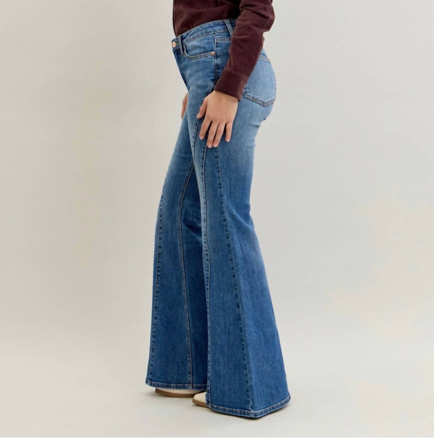 Judy Blue - Jaqueline Double Angular Seam Flare Jeans